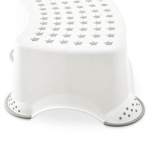 Parent's Choice 1-Step Stool White Gray Stars